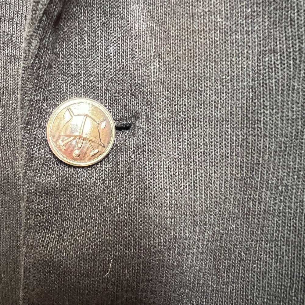 Polo Ralph Lauren Women's Knit Cotton Bullion Crest Blazer in Black with silver - Picture 6 of 8